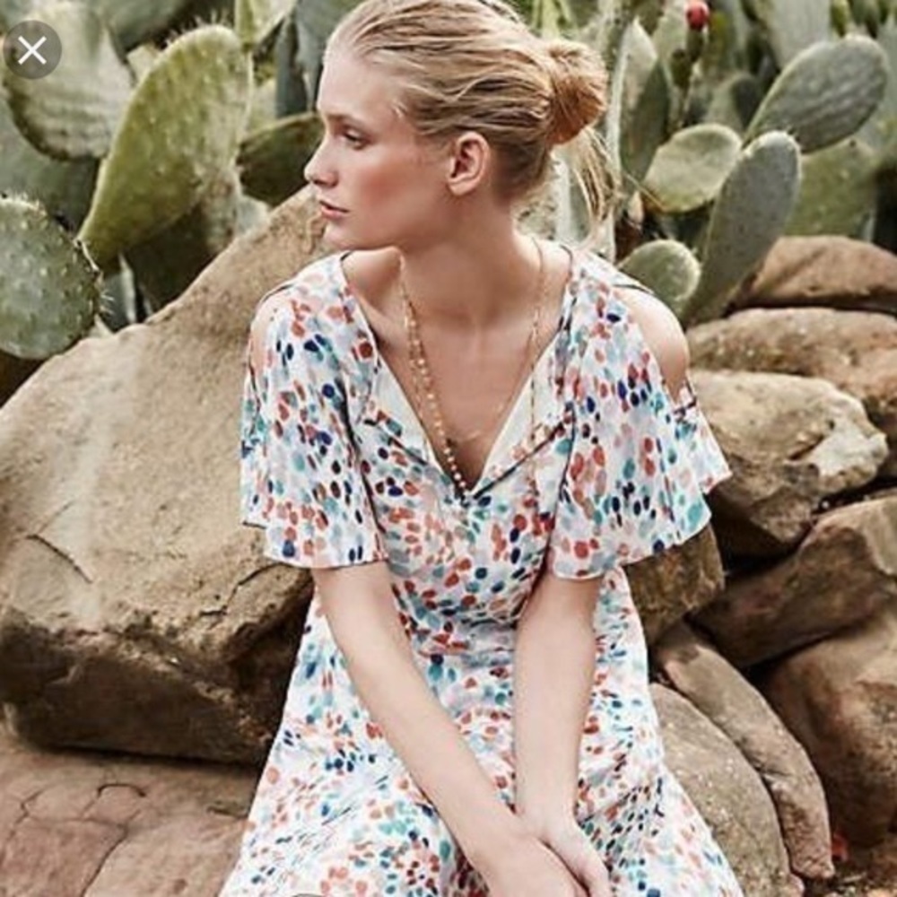 Anthropologie Maeve Cold Shoulder Dress - Picture 8 of 8